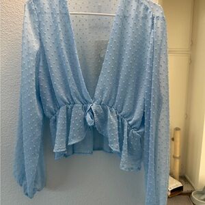 Elegant Blue Women's Top